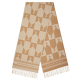 Monogram Jacquard Scarf  - Cream/Tan