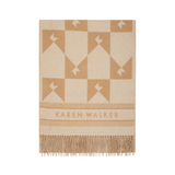 Monogram Jacquard Scarf  - Cream/Tan