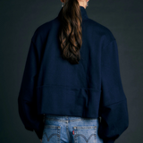 Runaway Zip Front Sweatshirt - Navy