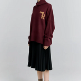 K Flag Sweater - Mahogany