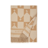 Monogram Jacquard Scarf  - Cream/Tan