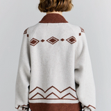 Carousel Knit Bomber - Ivory