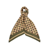 Monogram Large Check Classic Scarf - Tan Multi