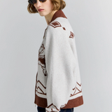 Carousel Knit Bomber - Ivory