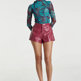 Mesh LS Rouched Skivvy - Jade Butterfly