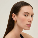 Bambou Enamel Hoop Earrings