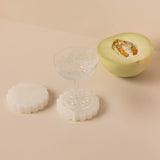 Scallop Coaster - White Onyx