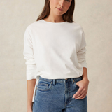 Slouchy Long Sleeve Tee - Vanilla