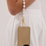 Universal Phone Strap Connector - White/Gold