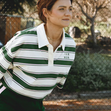 Jersey S/S Polo - Evergreen Stripe