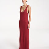 Knit Maxi Dress - Carmine Red