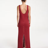 Knit Maxi Dress - Carmine Red