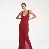 Knit Maxi Dress - Carmine Red