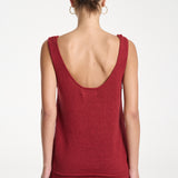 Knit Tank - Carmine Red