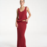 Knit Tank - Carmine Red