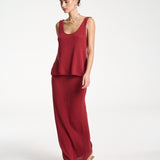 Knit Tank - Carmine Red
