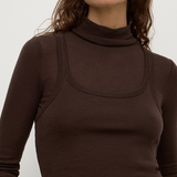 Nora Merino Wool Layered Turtleneck - Ganache
