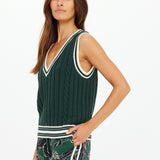 Santa Fe Julia V Neck Vest - Jungle Green