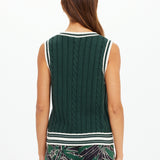 Santa Fe Julia V Neck Vest - Jungle Green