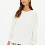 Soho Cara Long Sleeve Top - Creme
