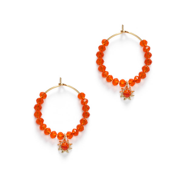 Tangerine Dream Hoop Earrings