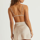 Blair Satin Bralette - Ivory (size 4)